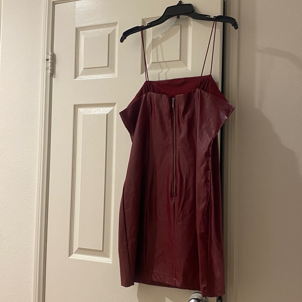 wild fable Burgundy Satin Slip Mini Dress - Picture 2 of 5